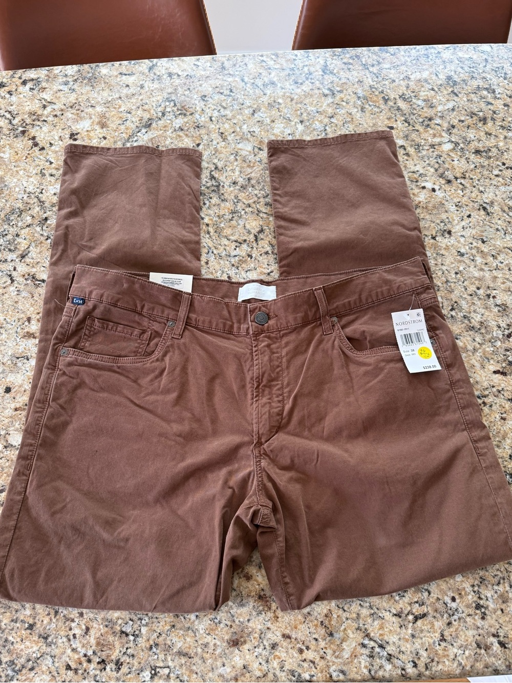 NWT Men’s Citizens of Humanity Gage Classic Straight Leg Pants Cognac size 38